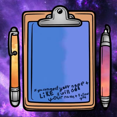 blank clip board with pen