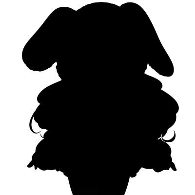pretty anime girl wearing a fluffy hoodie with bunny ears on the hood and a skirt