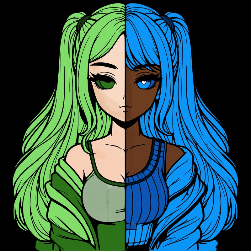 realistic girl split