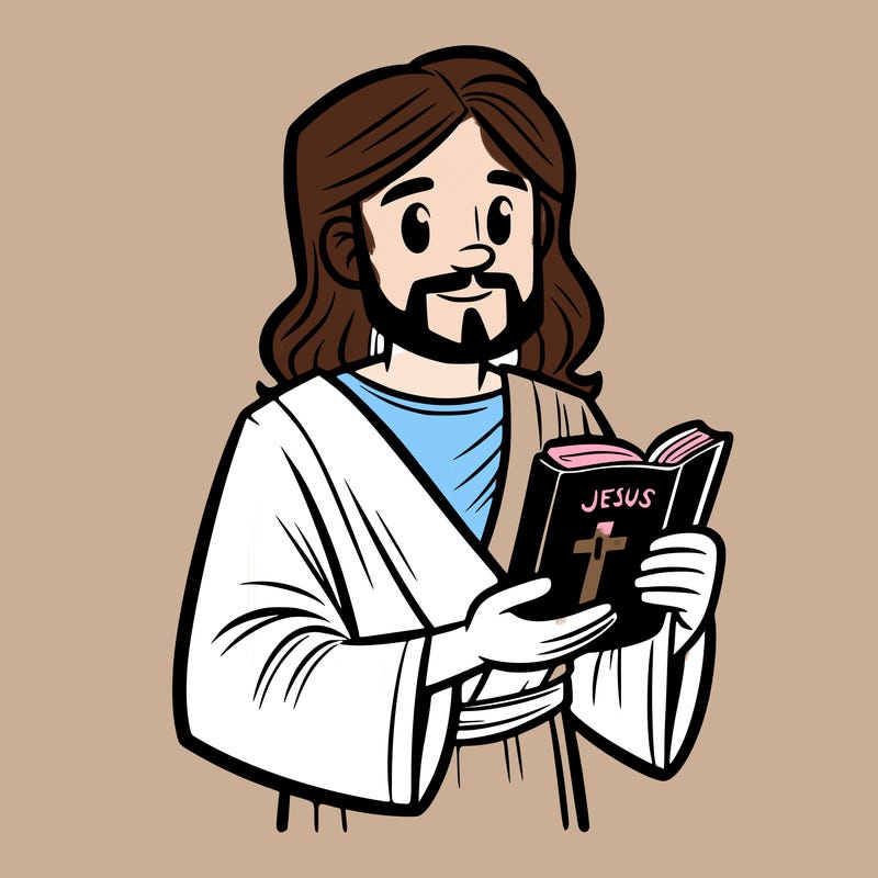 jesus with the bible
