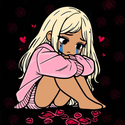 a girl after a breakup