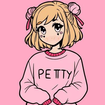 girl with a pretty sweat shirt