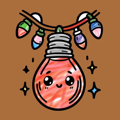 small bulb of a garland