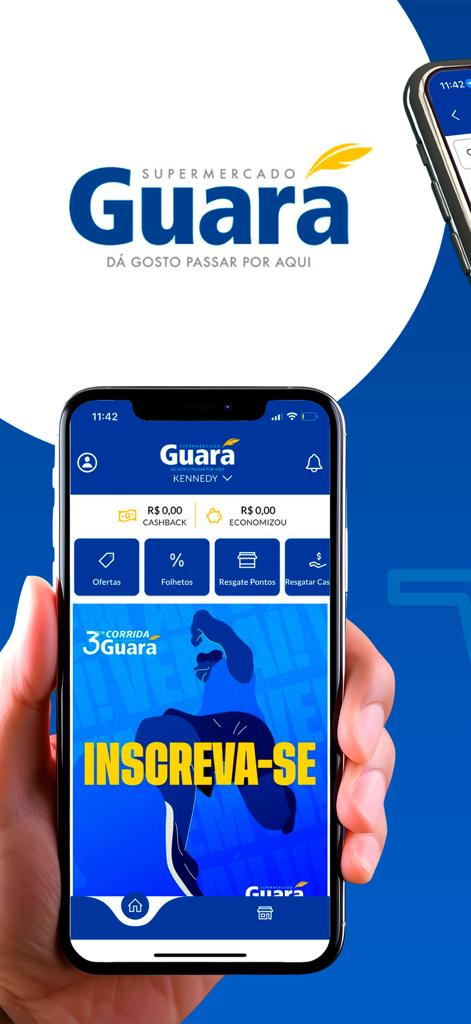 Supermercado Guará - Supermercado Guara mobile app display on a smartphone