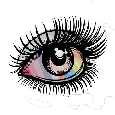 realistic eye long eylashes