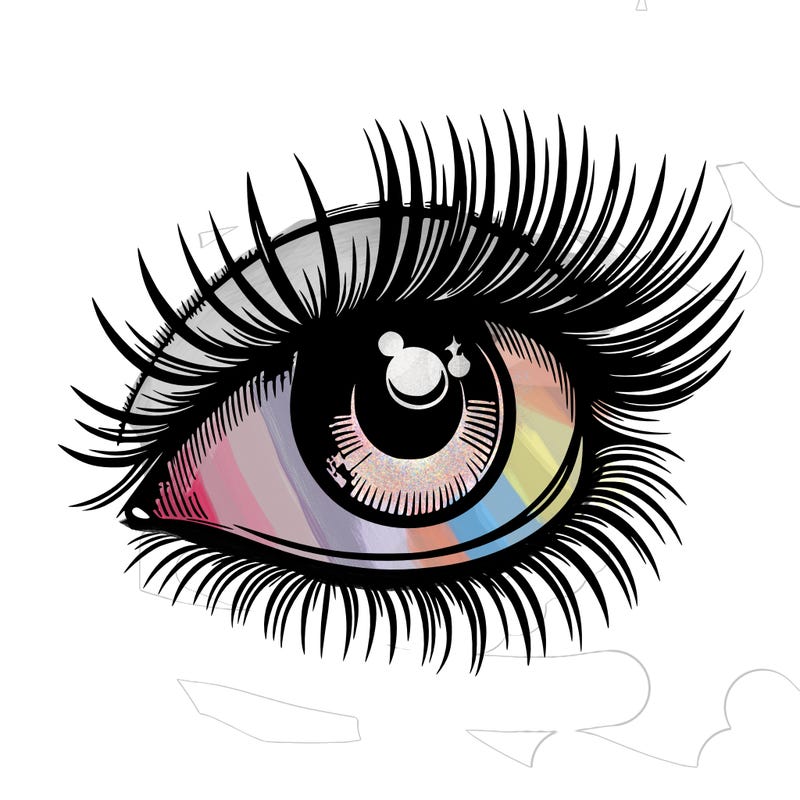 realistic eye long eylashes