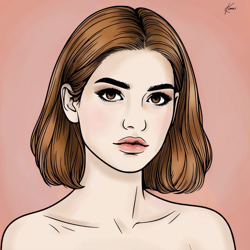 realistic portrait of woman