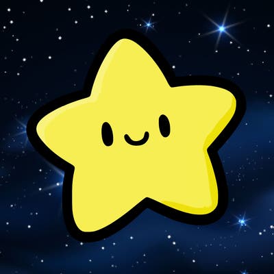 one star in the sky without a face