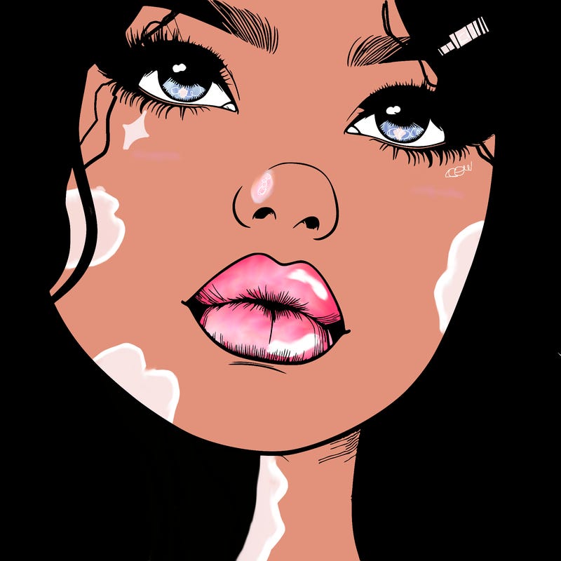 really realistic girl with lips