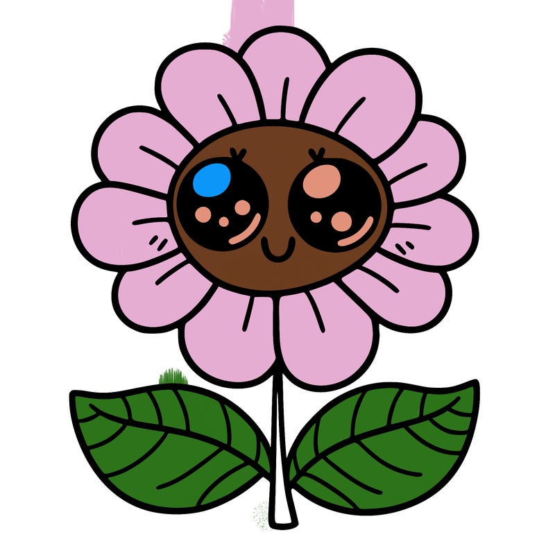 flower with eyes