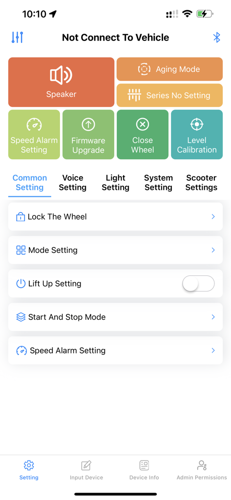 SoftTuner - SoftTuner app dashboard showing common vehicle settings and firmware upgrade options