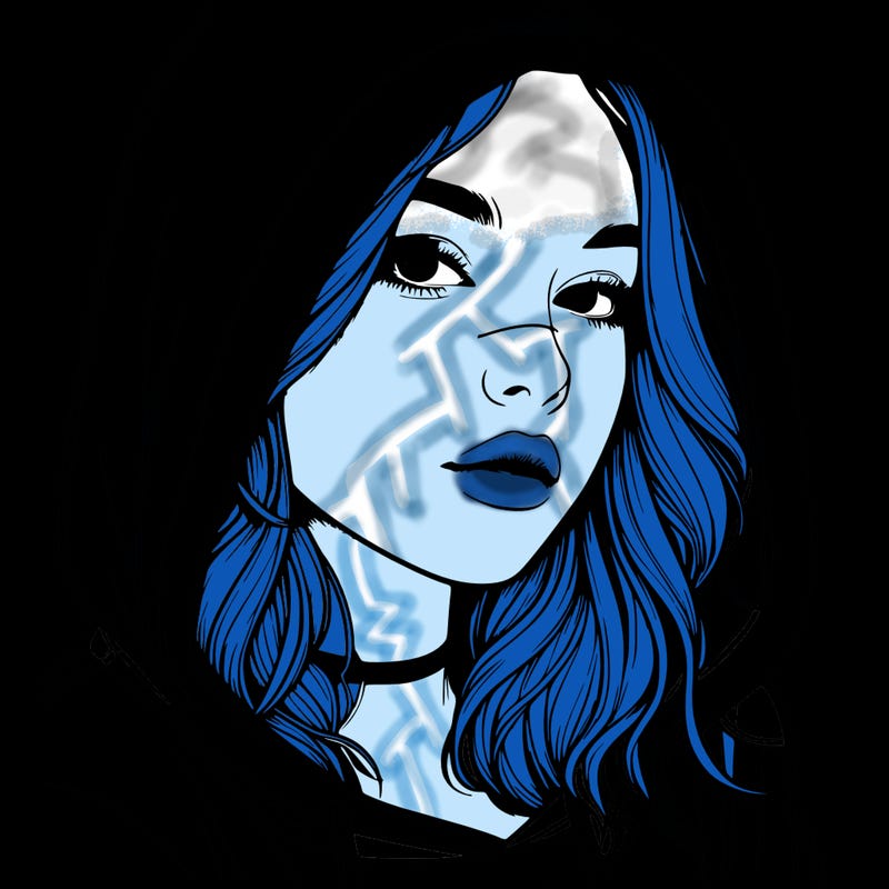 realistic girl with hood on