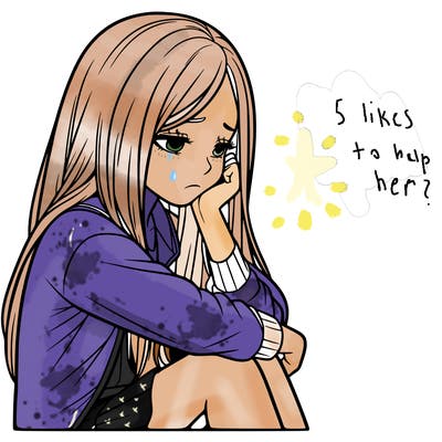 a realistic girl with depression