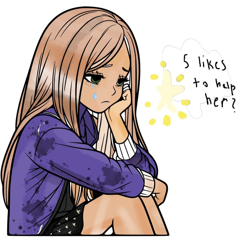 a realistic girl with depression