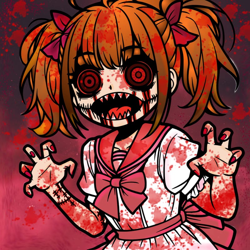 scary anime girl