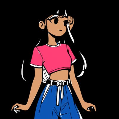 girl in a cute crop top