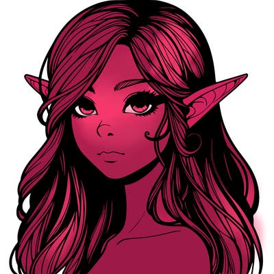 elf girl realistic dark fantasy