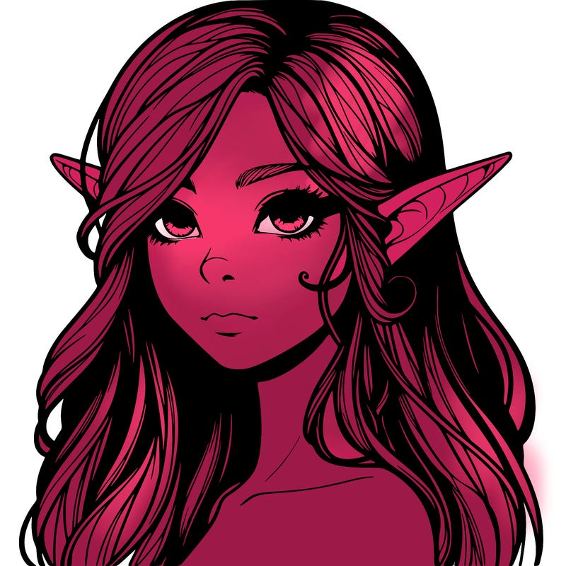 elf girl realistic dark fantasy