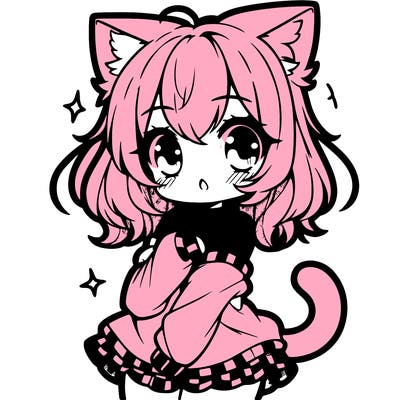 cute anime cat girl