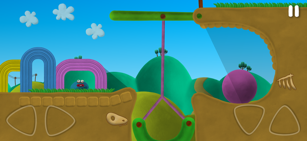 Eugene's Life - A blue clay character explores a colorful handmade plastiline world in Eugene's Life