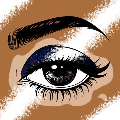 eye closed realistic