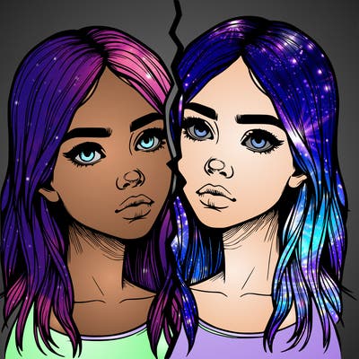 realistic girl split