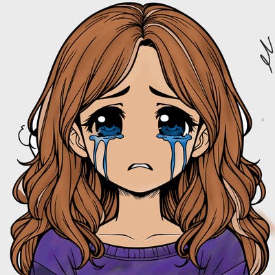 crying realistic girl