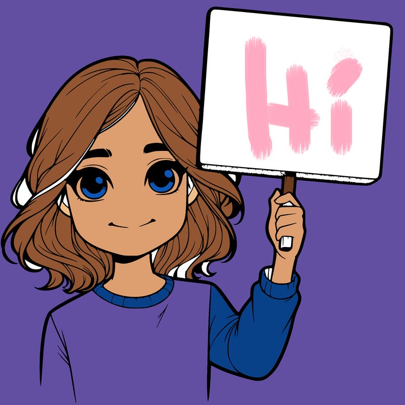 realistic girl holding up a sign