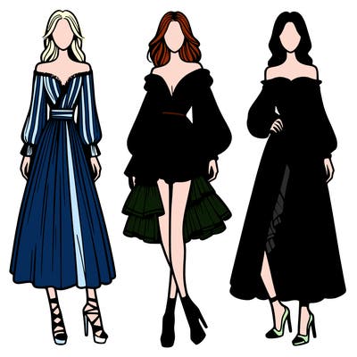 fashion models dresses