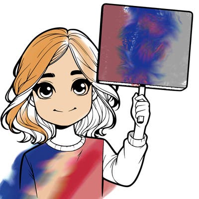 realistic girl holding up a sign