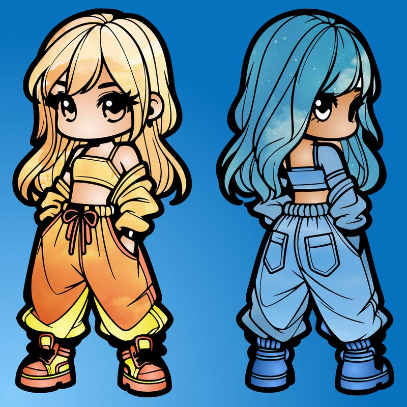 girl in crop top and baggy pants