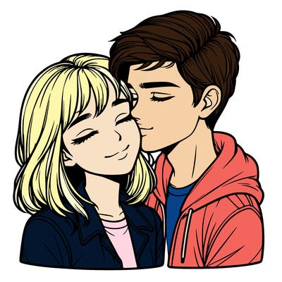 realistic girl and boy  love