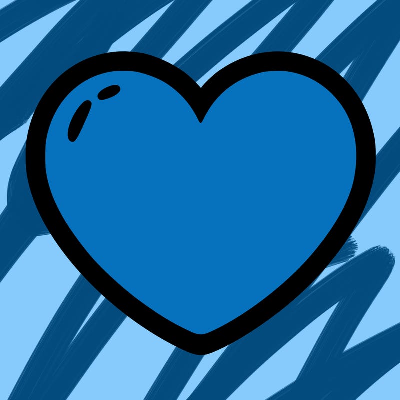 a blank heart