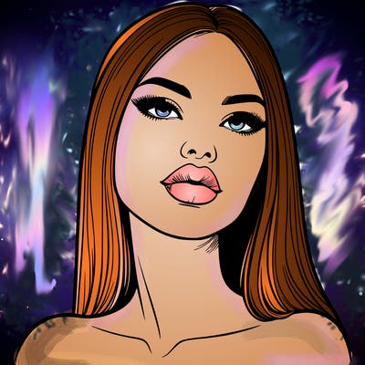 realistic woman with full lips