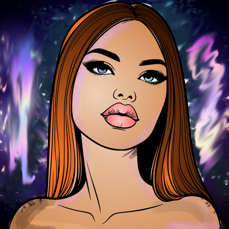 realistic woman with full lips