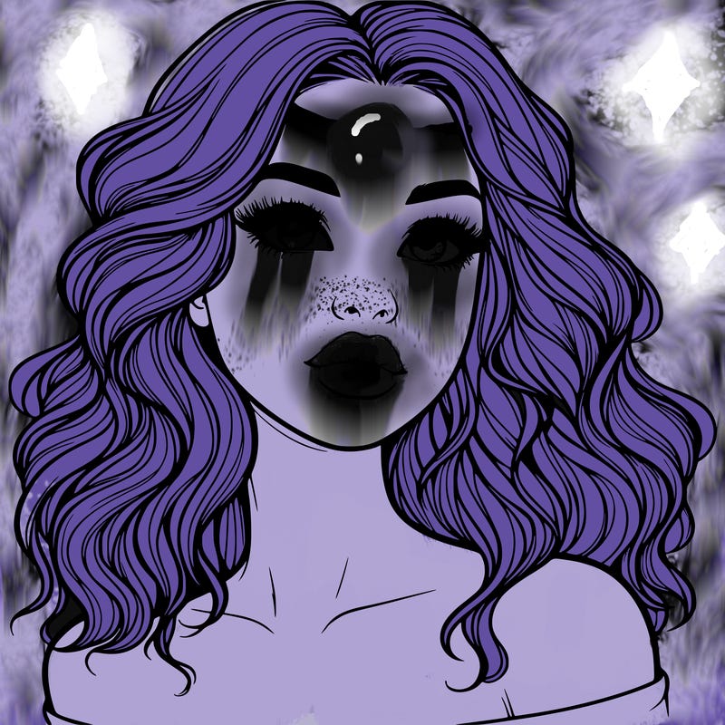 realistic girl with wavy hair and lips