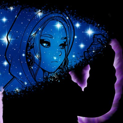 a realistic girl, spray painting