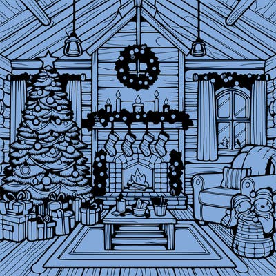 christmas house interior