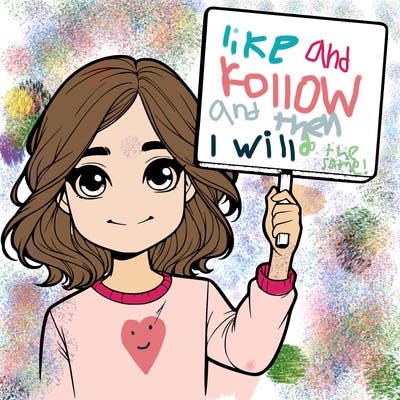 realistic girl holding up a sign