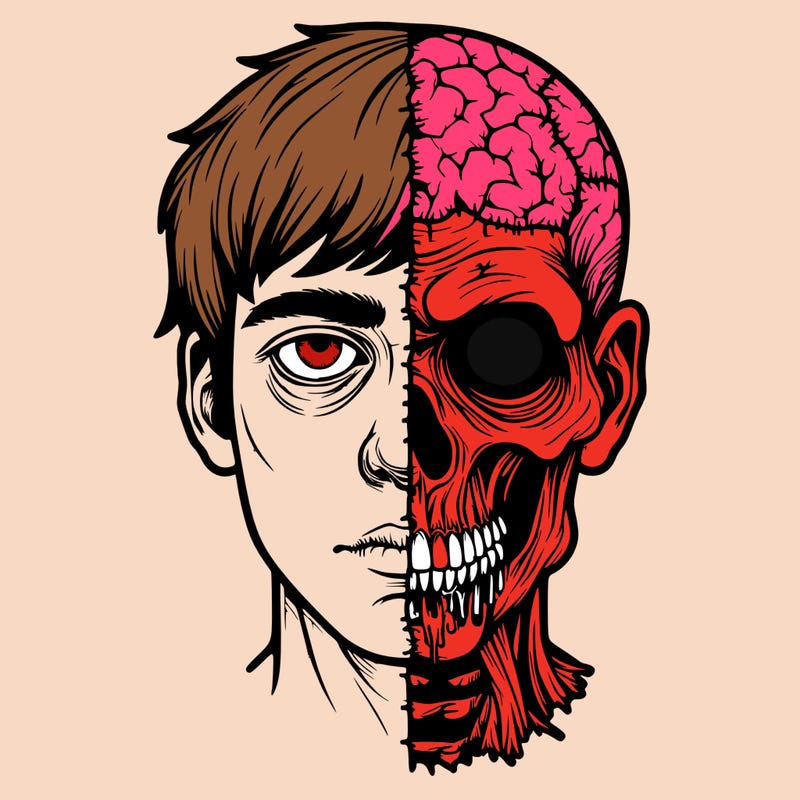 realistic half zombie