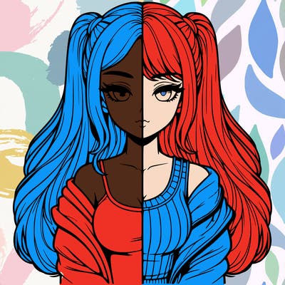 realistic girl split