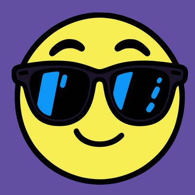 emoji with sunglasses