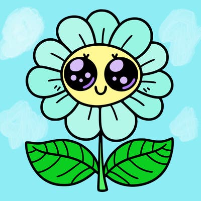 flower with eyes