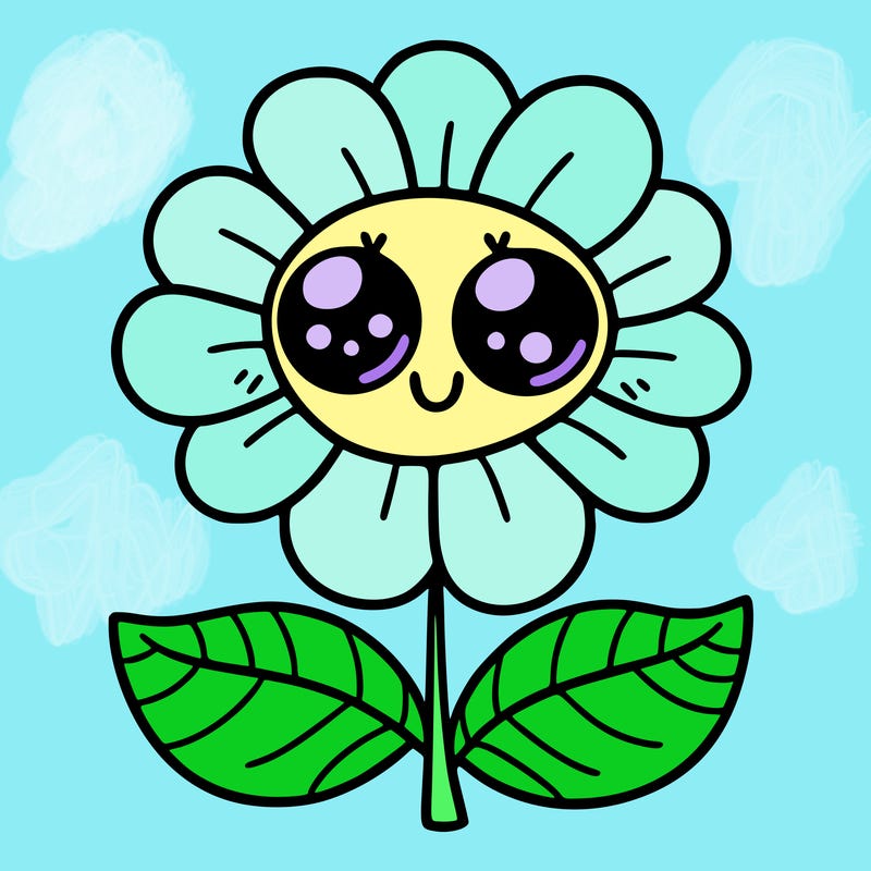flower with eyes