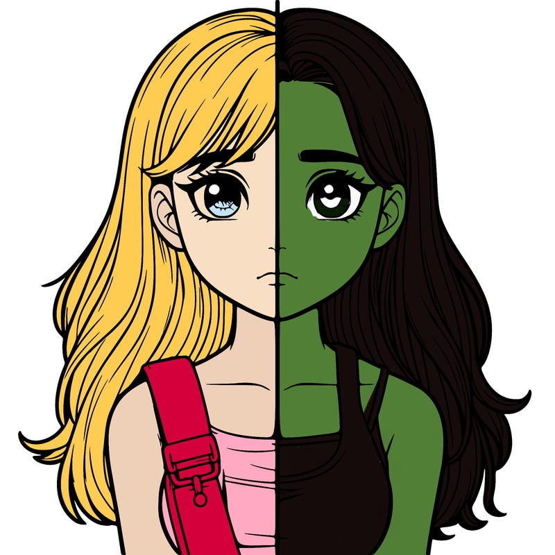 realistic girl split