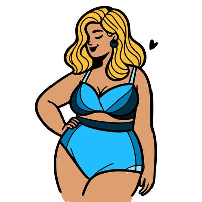 plus size woman bathing suit