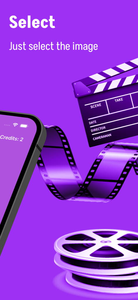 Interfaccia dell'app Snapeek per selezionare uno screenshot di un film per identificarlo