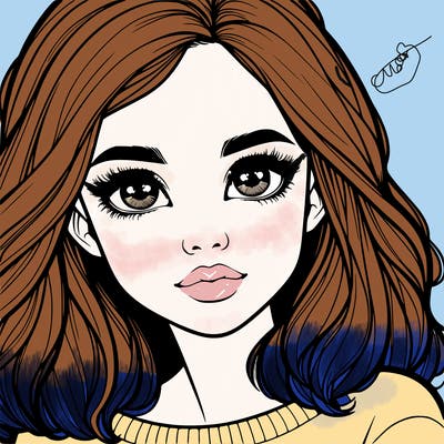 realistic girl whith cute eyes