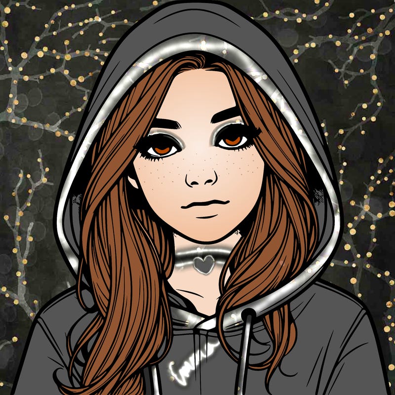 realistic girl with a hoodie