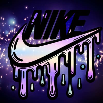 dripping nike logo
